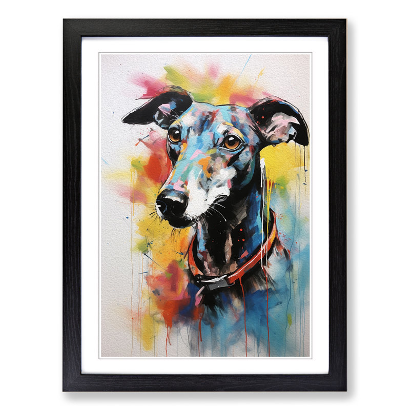 Greyhound Gestural No.2 - Framed Print