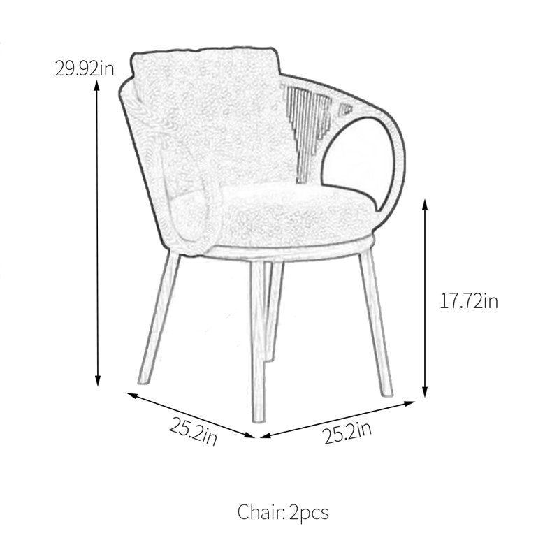 Chaise de patio en teck tressé