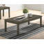 Élégant ensemble de tables basses 3 pièces et 1 table basse et 2 tables de bout gris foncé-1417557916