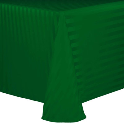 Ultimate Textile Satin Stripe Rectangular Tablecloth