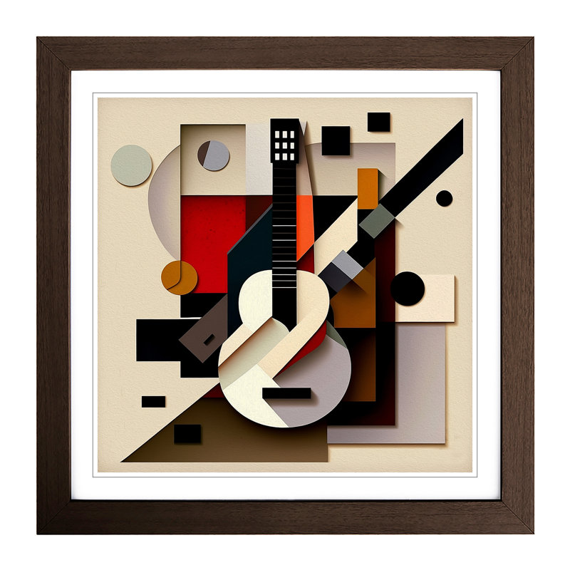 Single Picture Frame Print on Wood, Walnut