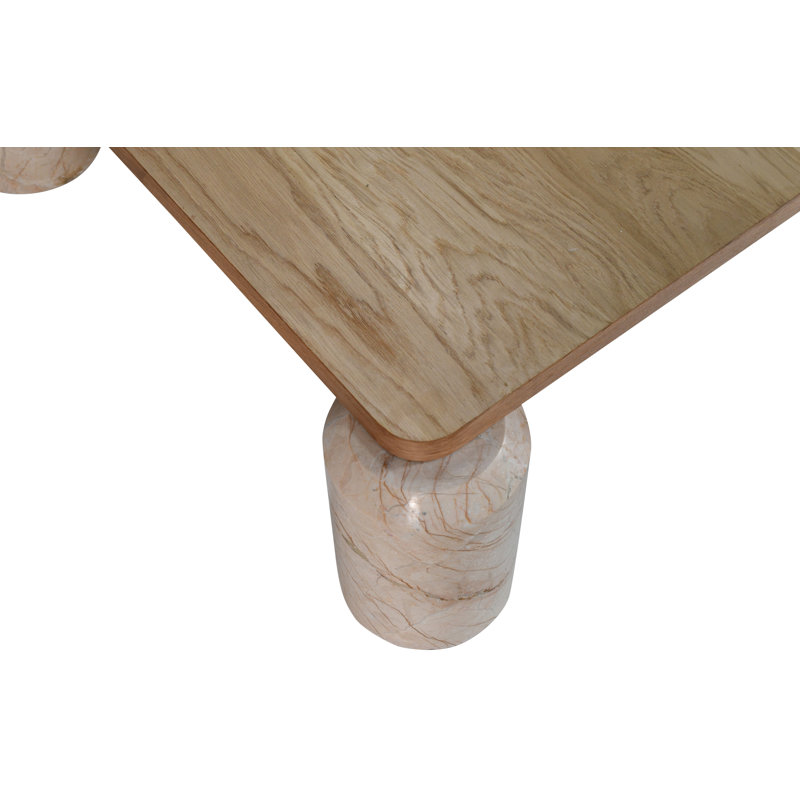 Ferrara Coffee Table, Brown, Beige Marble