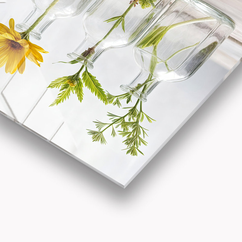 Dosseret en verre trempé Botanical Elegance - Décoration murale de cuisine, H 17 po x l 17 po