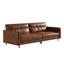 Canapé 86,61 po en cuir huilé de luxe, canapé rétro haut de gamme, structure robuste, sièges confortables