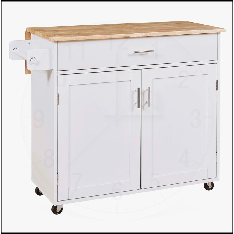 Îlot de cuisine roulant polyvalent avec de nombreuses options de rangement pour divers espaces