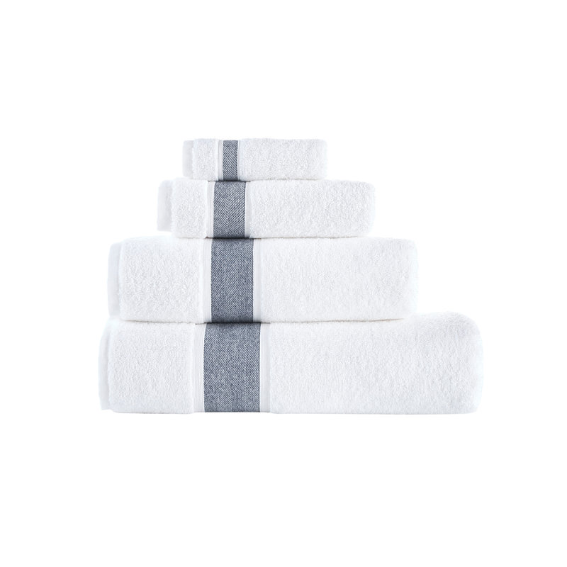 Turkish Cotton Plush Bath Towel, Navy