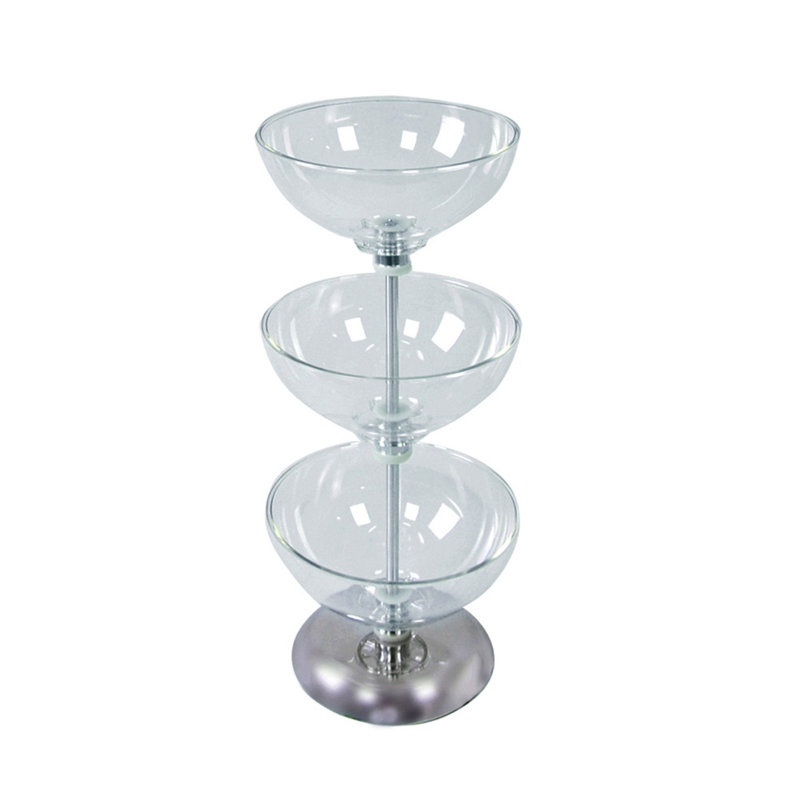 Three-Tier 10", 10" & 10" Bowl Display