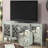 Antique Gray Finish Console Cabinet