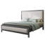 Lit plateforme en bois massif avec garniture cloutée et lin-1611162227-1611162228