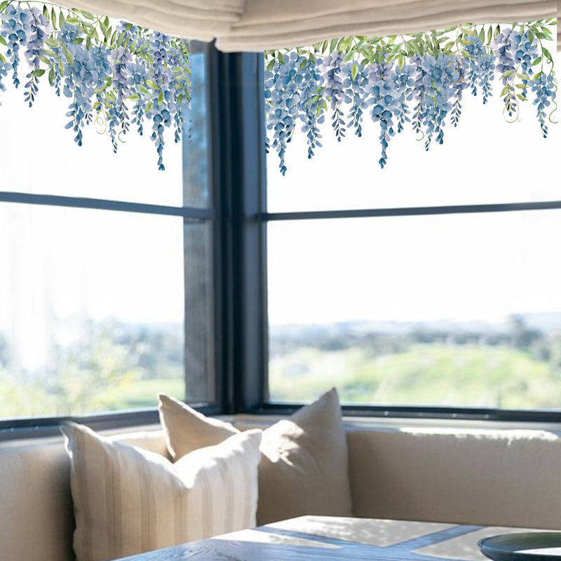 Wisteria Window Decal, Blue