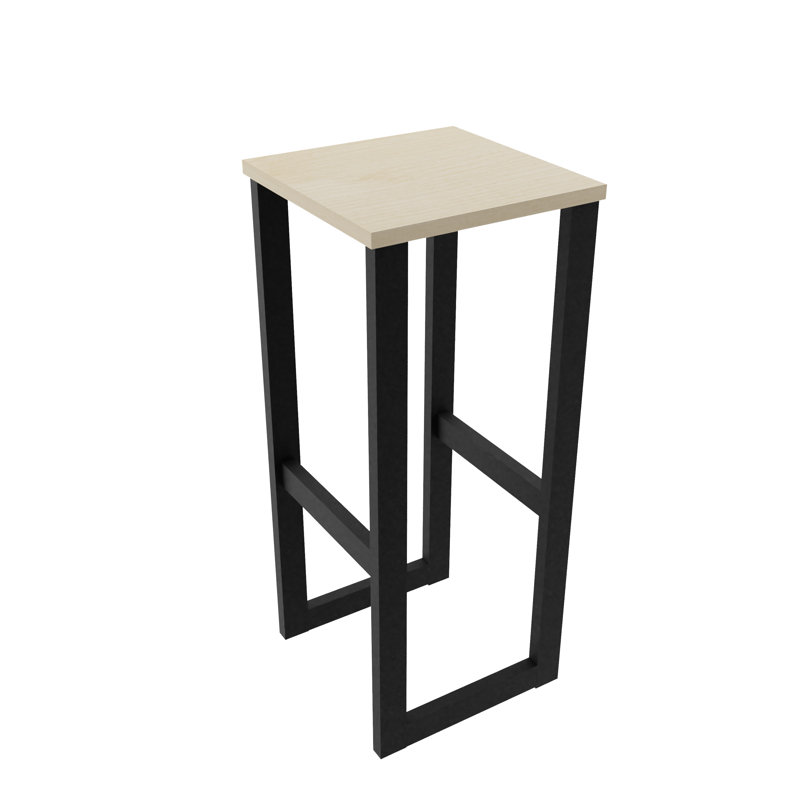 Akosha Counter Stool with Metal Frame, Beech, Short Stool 22” Seat Height