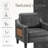Wide Upholstered Accent Chair Faux Leather Armchair-1138251149
