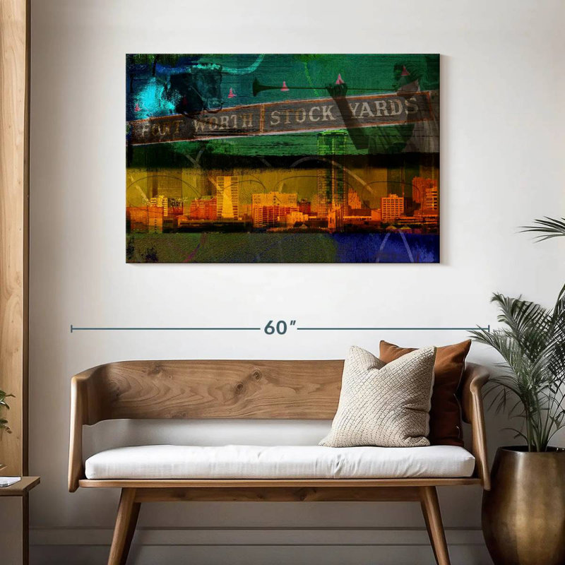 Kavia Ft. Worth Collage, 30" H x 45" W