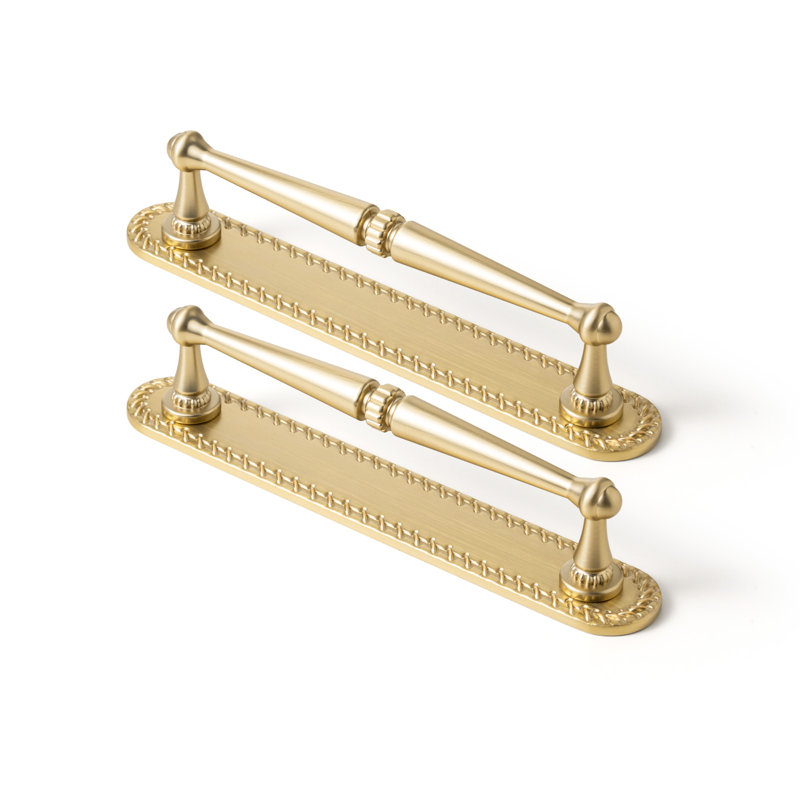 Poignée de tiroir rétro Vintage G016 - laiton antique, poignée décorative détaillée pour armoires et meubles, 5"