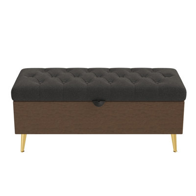 Modern Storage Ottoman Bench Upholstered Bedroom Bench Entryway Storage Ottoman Tufted Ottoman Bench for Living Room
