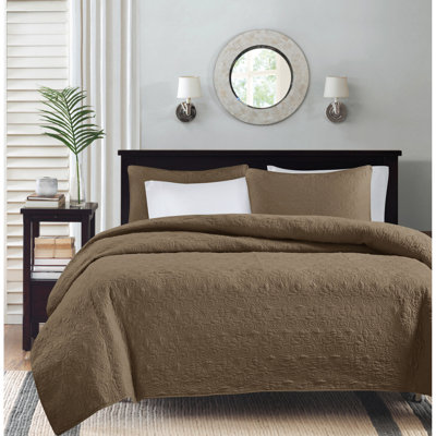 Très grand / très grand lit matelassé réversible - Le matelassage moderne avec un rembourrage en coton prélavé rehausse votre chambre 3 2 taies décoratives charmantes pour un sanctuaire relaxant