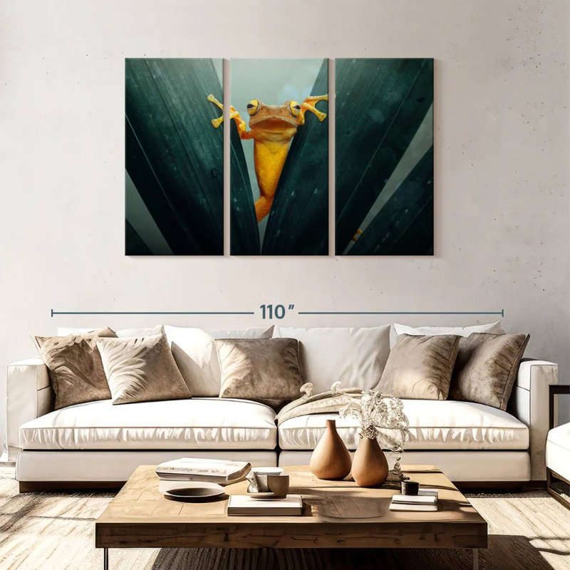 Brampt Yellow Frog, 48" H x 74" W