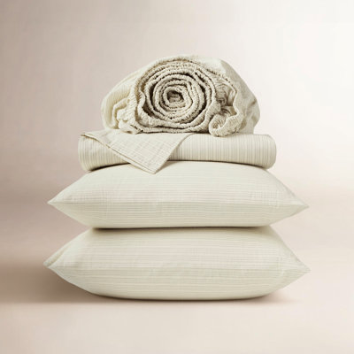 Organic Crinkled Percale Sheet Set