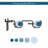 Double Rod Universal Brackets-487926058