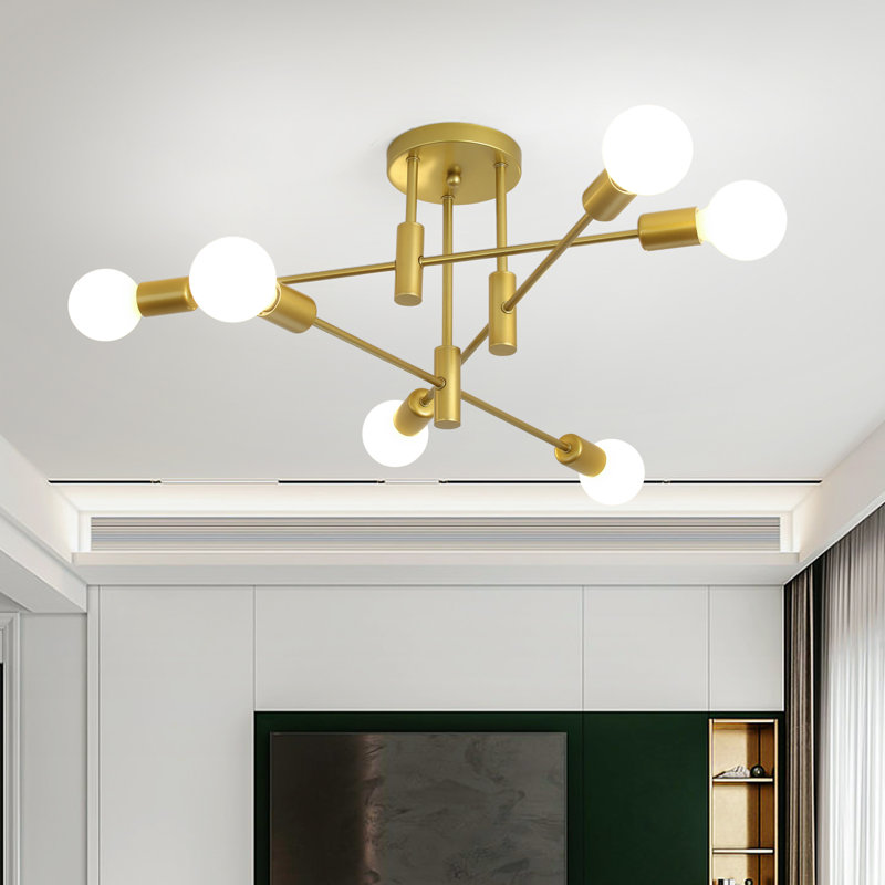 Austwell Rose 6 -Light 62cm Sputnik Chandelier