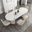 Image de la table de salle à manger ovale en pierre frittée-1769437744