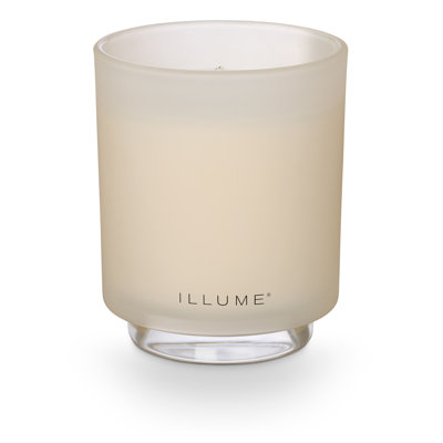Bougie en verre rechargeable, blanc d'hiver