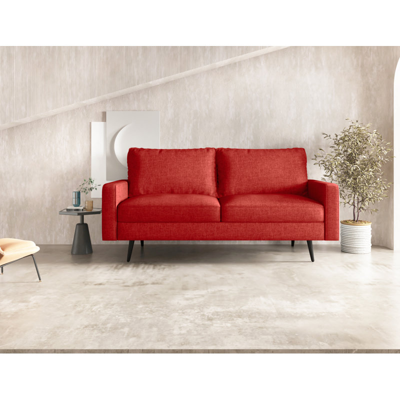 Canapé 70 avec accoudoirs carrés, Polyester Oxy Fire