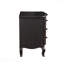 Table de chevet 3 tiroirs noir antique