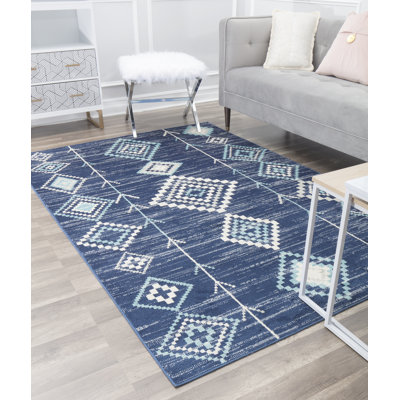 Bodrum Tribal Native Blues Area Rug