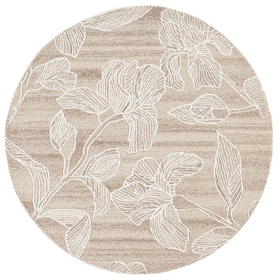 Glamour Hand Tufted Wool; Rayon / Viscose; Cotton Floral Indoor Rug