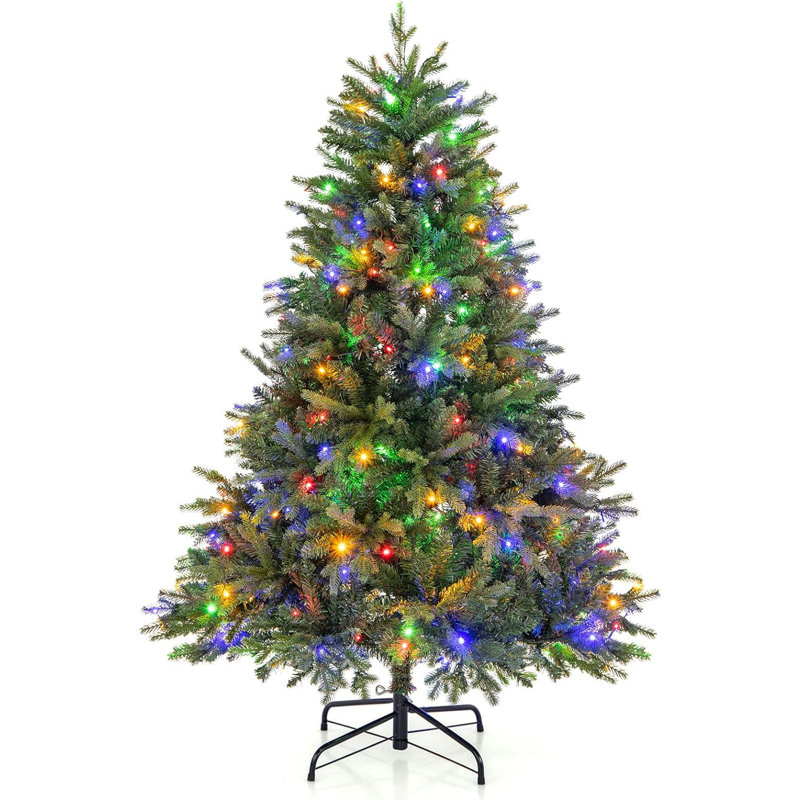 Lighted Artificial Pine Christmas Tree, 150cm H