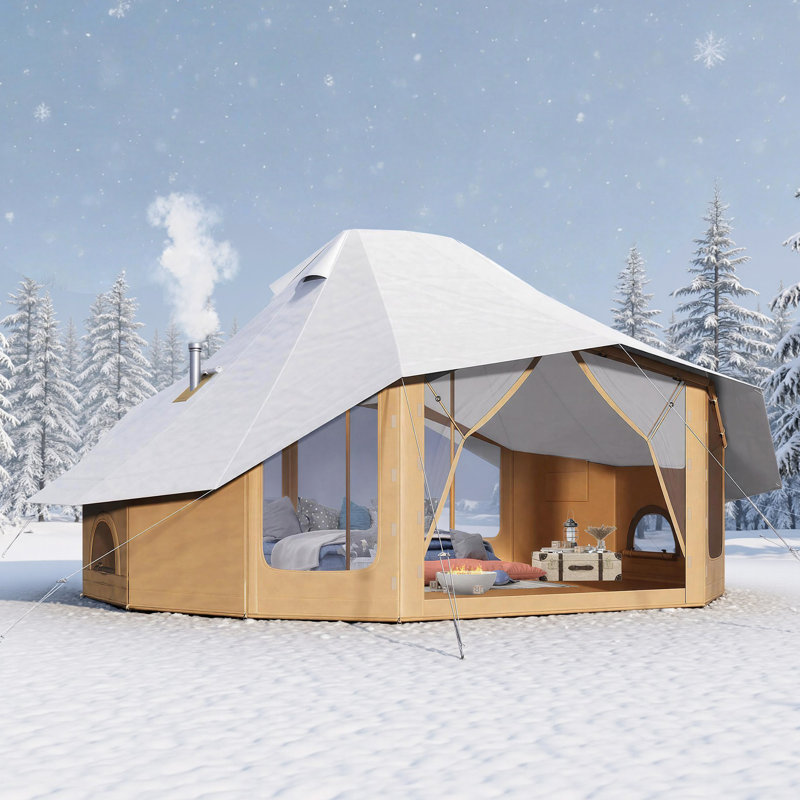 Tente campagnarde 4 saisons en toile Bell Yurt