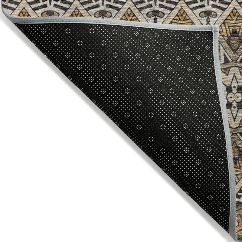 10' X 14' Taupe Brown And Ivory Moroccan Washable Indoor Outdoor Area Rug