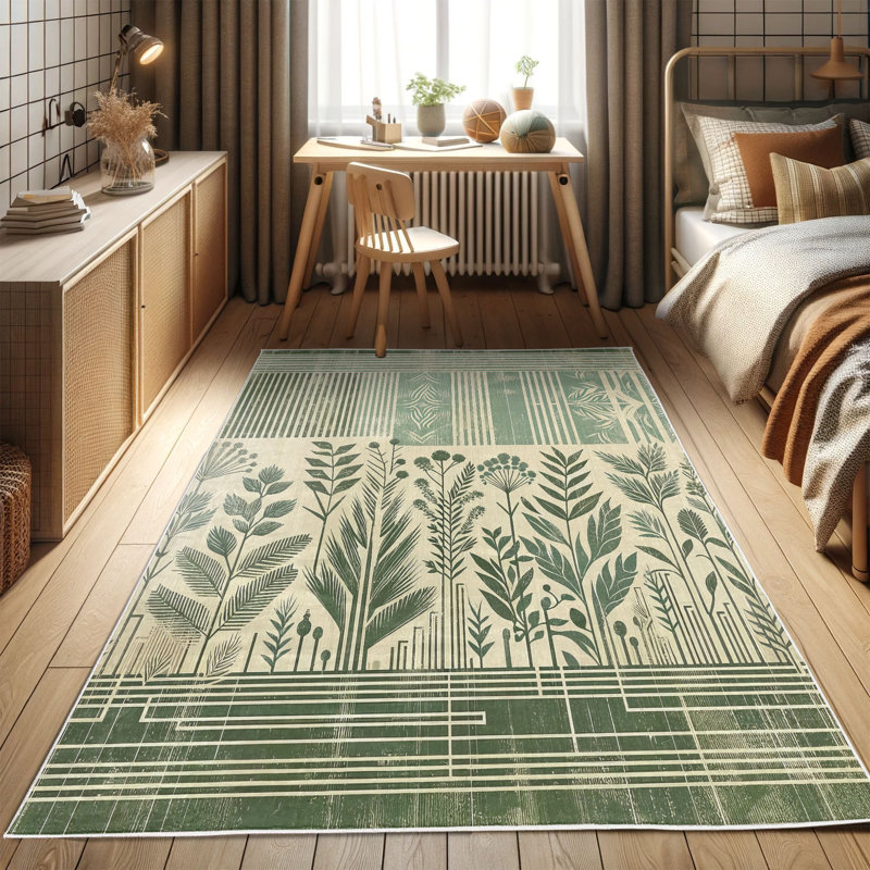 Machine Printed 152cm X 76cm Area Rug