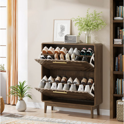 16 Pair Flip Down Shoe Storage