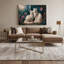 Chats, art balinais sur toile bleu-704806107