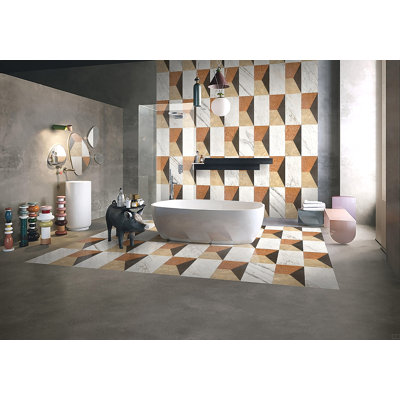 12*24 Waterjet Marble, Natural Marble, For Floor And Wall,Polished Marble Tile, Natural Stone, Genuine Marble, Real Marble, 1 Box Each Pattern 2 Pcs