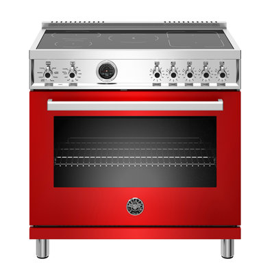 Bertazzoni 36" 5.7 Cubic Feet Electric Free Standing Range with Induction Cooktop