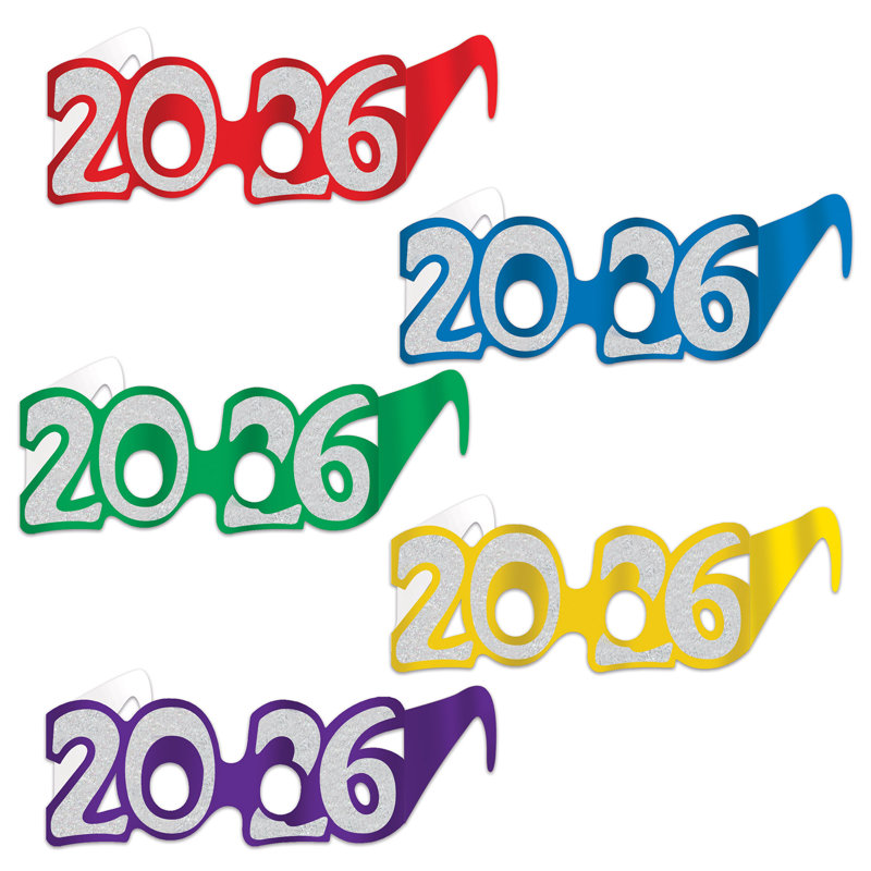 Lunettes de vue en aluminium scintillantes "2026"