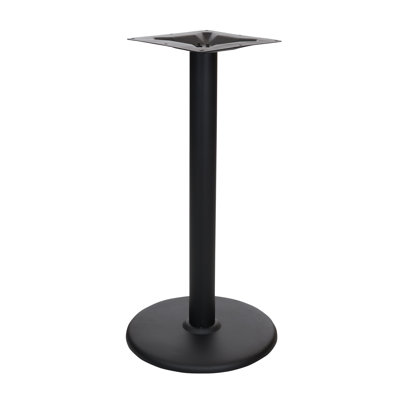 STB Black 18" Round Indoor Counter Height Table Base Bolt-On Plate