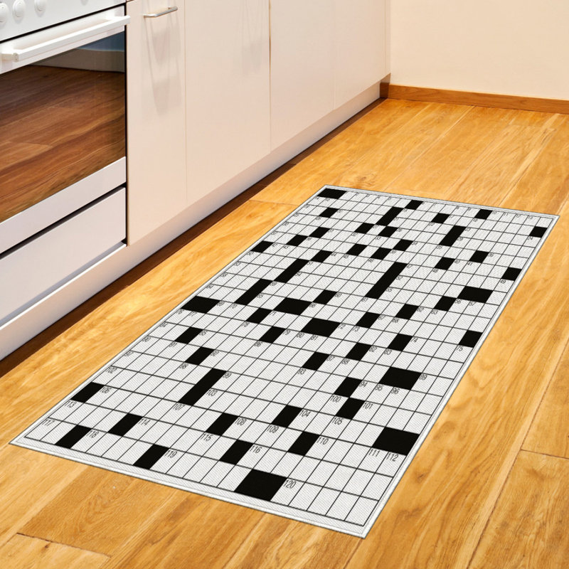 Word Search Game High Density Long Fiber Poly Threads Decorative Area Rug Carpet, Rectangle 2'7" x 5'