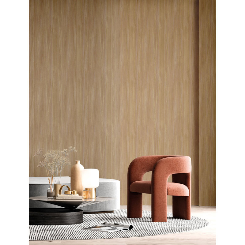Galerie Synergy Stripe Texture Wallpaper, Brown