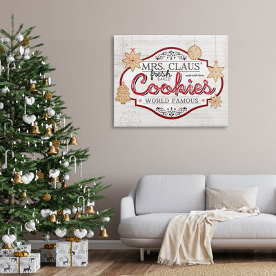Art mural rétro sur toile, biscuits par Claus, par Jennifer Pugh