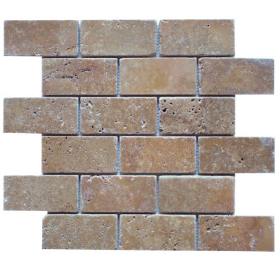 2" x 4" Nattural Stone Mosaic Subway Wall & Floor Tile