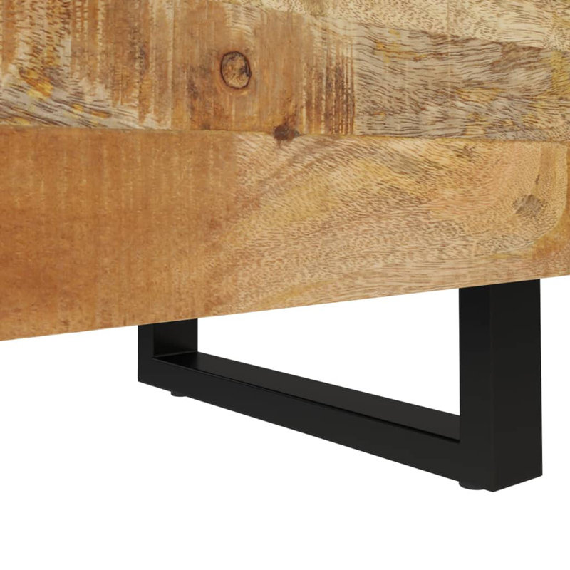 Kempler Iron Nightstand, Wood Mango, Individual