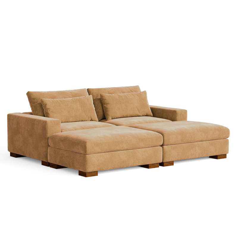 Kingswood 89'' Corduroy Sofa, Mango