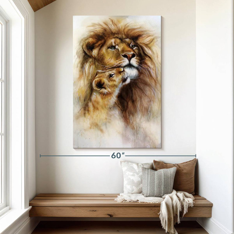 Brampt Lion And Lioness Romance, 51" H x 34" W