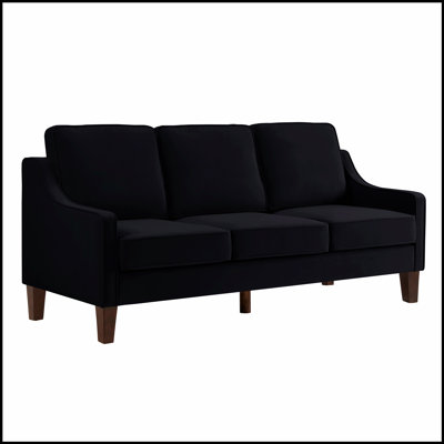 Canapé Chesterfield en polyuréthane à accoudoirs roulés à trois places avec dossier capitonné classique et clous argentés élégants, parfait pour les maisons modernes et traditionnelles.