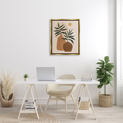 «Vase Plant Vases Cutout Abstract Botanical Shapes» par Rachel Nieman - impression sur toile tendue