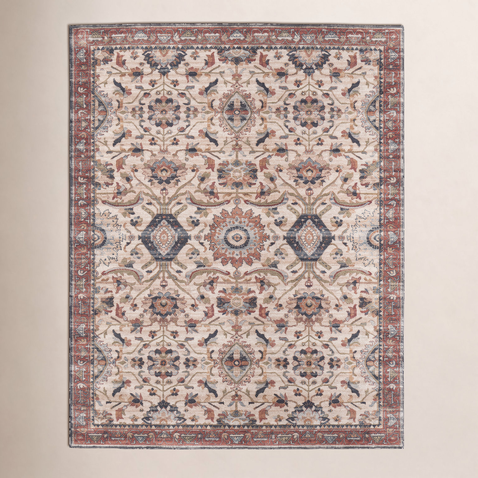 Traditional Medallion Oriental Rug, Rectangle 2' x 3'